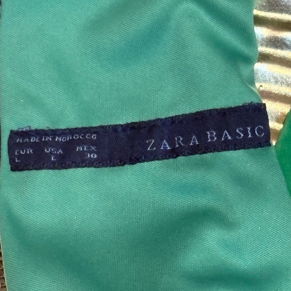 Zara Green Halter Neck Dress w/Pocket's - Picture 9 of 9